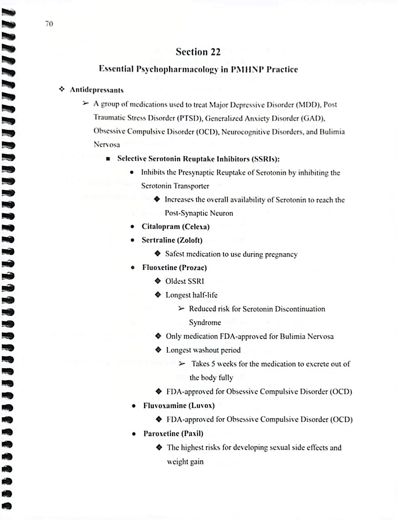 Sample page from Psych Mike's Last-Minute Review — Essential psychopharmacology